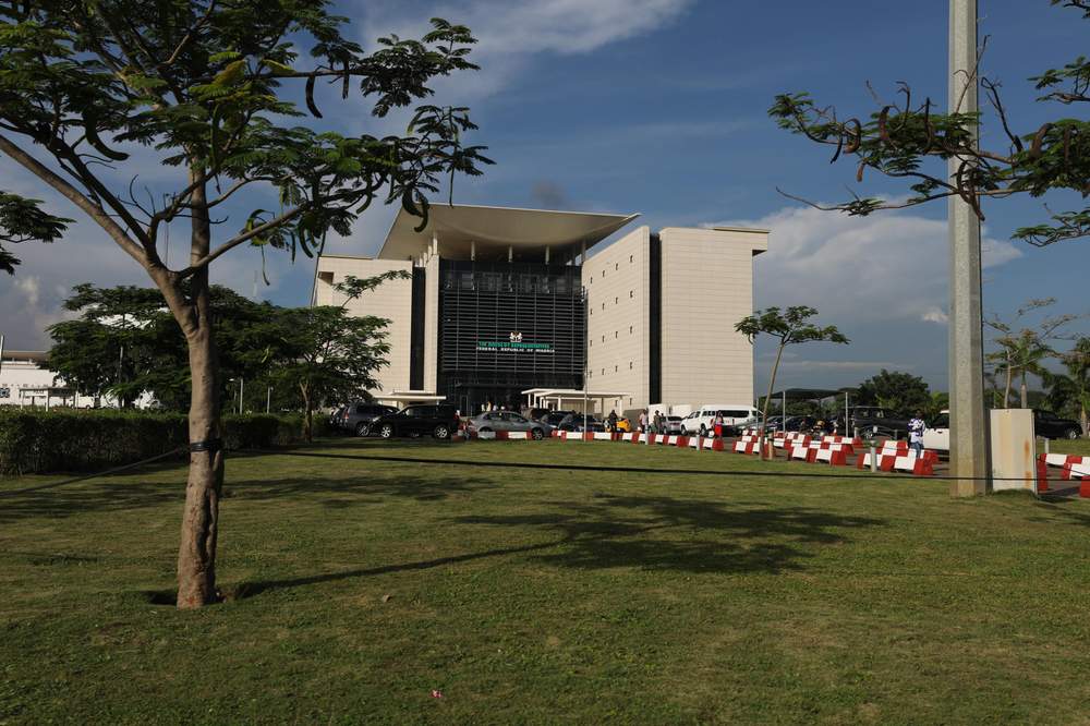Exterior of the House of Representatives, Abuja, Nigeria. 