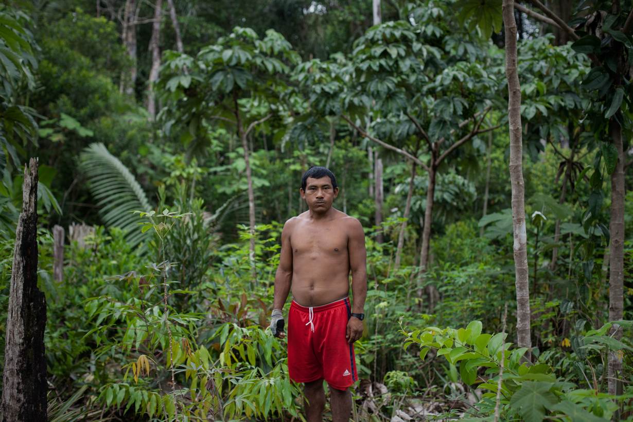 Celestino Yucuna, 'captain' of the Bella Vista riverside community, Amazonas province, Miriti- Parana, Colombia, December 16, 2021. Thomson Reuters Foundation/Fabio Cuttica