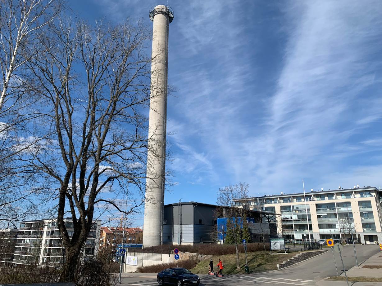 An outdoor view of the Kakola wastewater plant in Turku, Finland, on April 25, 2022. Thomson Reuters Foundation/Alister Doyle