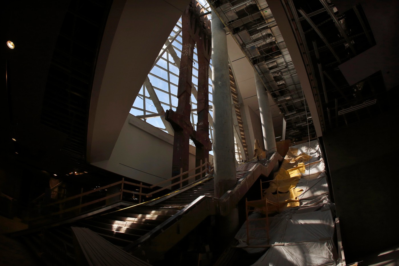 Two steel "tridents" recovered from the World Trade Center site after