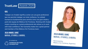 Winner of TrustLaw Lawyer of the Year 2020