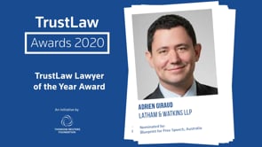 TrustLaw Lawyer of the Year 2020