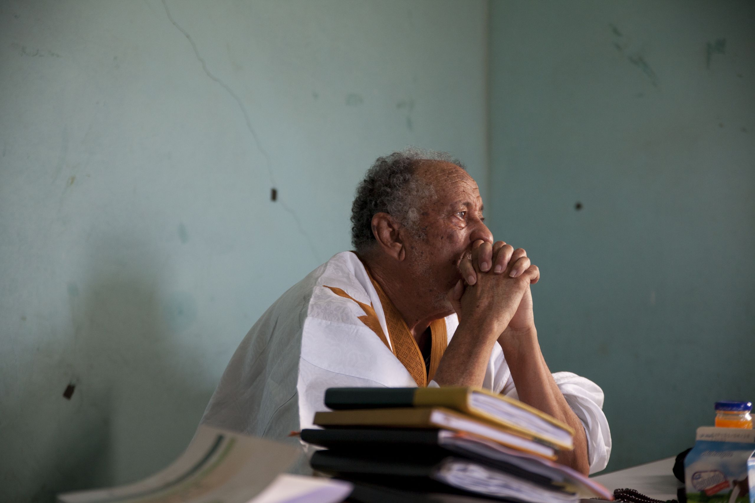 El Hacen Ould Taleb, head of Groupement National des Associations Pastorales (GNAP) in his office in Nouakchott.