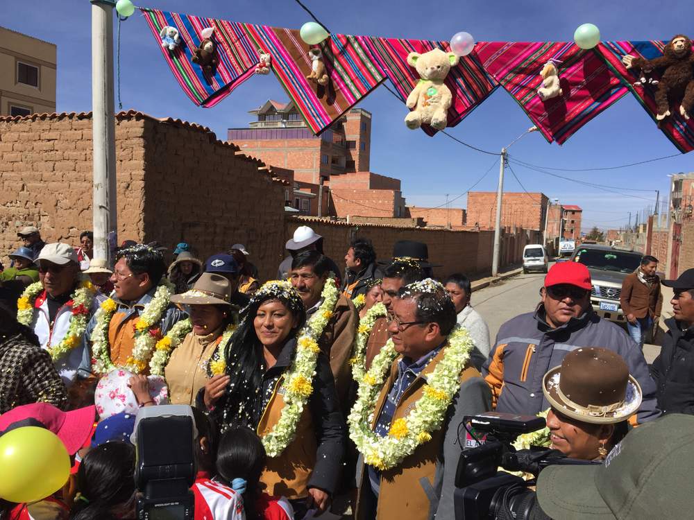Soledad Chapeton arrives at the inauguration of&amp;nbsp;a new sports facility in El Alto, Bolivia.&amp;nbsp;Chapeton said women find it hard to get financial backing to run campaigns&amp;nbsp;and often face personal attacks on social media.